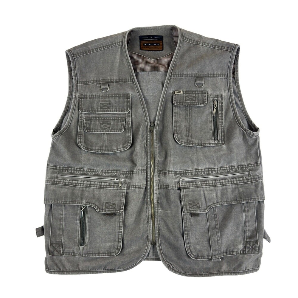 KLNU Men's Vintage Outdoors Fishing and Hunting Vest Size: L